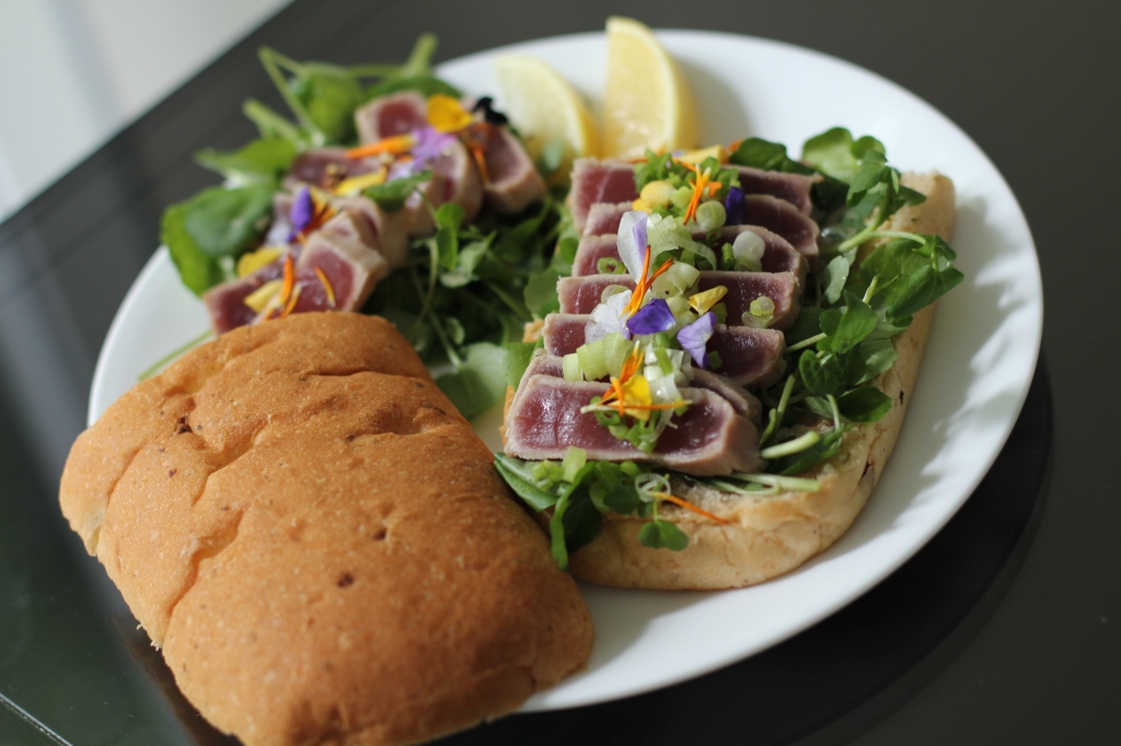 Seared Tuna and Watercress sandwich